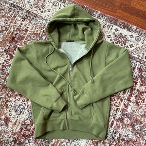 Brandy Melville OS Sage Green Hoodie Jacket